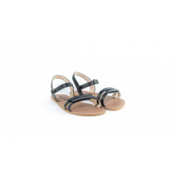 Sandales cuir barefoot Be Lenka Summer Noires 2 lannières