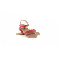 Sandales cuir barefoot Be Lenka Summer Rouge 2 lannières