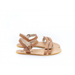 Sandales cuir barefoot Be Lenka Summer Marron 2 lannières