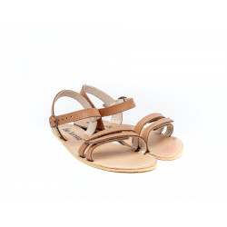 Sandales cuir barefoot Be Lenka Summer Marron 2 lannières