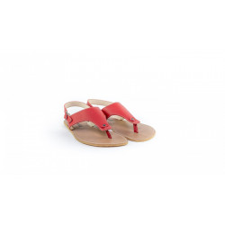 Sandales cuir barefoot Be Lenka Promenade Rouge avec tige