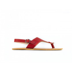 Sandales cuir barefoot Be Lenka Promenade Rouge avec tige