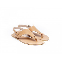 Sandales cuir barefoot Be Lenka Promenade sable avec tiges