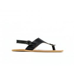 Sandales cuir barefoot Be Lenka Noire promenade avec tige