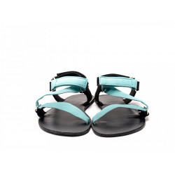 Sandales cuir barefoot Be Lenka Flexi Turquoise et noire