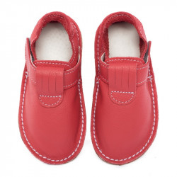 chaussures cuir rosso fueco souples \\"P'tit scratch\\" Uni Barefoot bebe enfant