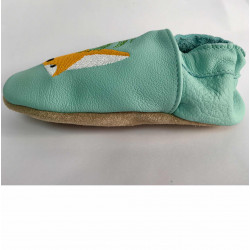 Chaussons en cuir souple pour bébé Gaspard le Renard