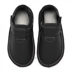 chaussures cuir Nero souples \\"P'tit scratch\\" Uni Barefoot bebe enfant
