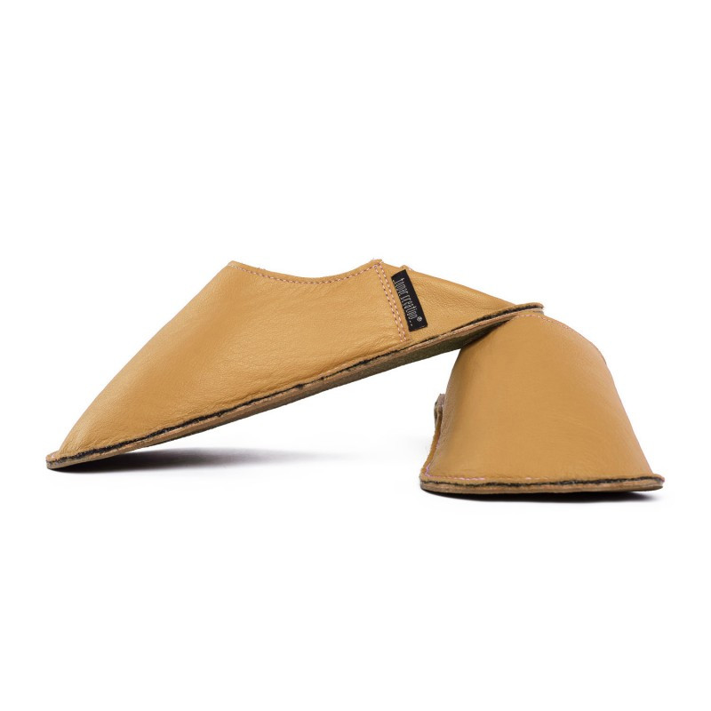 Babouche cuir savanna, semelle caoutchouc Babouche cuir savanna, semelle caoutchouc
