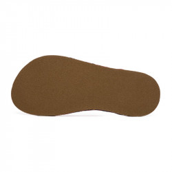 Babouche cuir Taupe, semelle caoutchouc