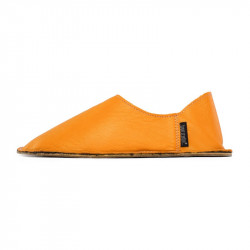 Babouche cuir Girasole, semelle caoutchouc