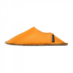 Babouche cuir Girasole, semelle caoutchouc