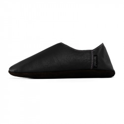 Babouche cuir Nero, semelle cuir