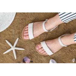 Sandales cuir barefoot Be Lenka Grace Blanche