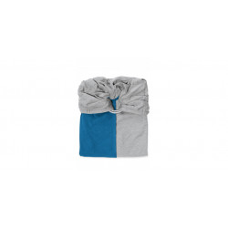La petite écharpe de portage sans noeud JPMBB, Gris chiné, Bleu Canard (réversible)