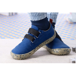 Chaussures cuir Barefoot enfant Be Lenka Jolly - Bleu et noir