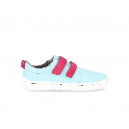 Chaussures cuir Barefoot enfant Be Lenka Jolly - Bleu ciel et rose