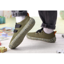 Chaussure cuir Barefoot enfant Be Lenka Jolly - Army green