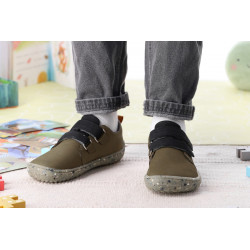 Chaussures cuir Barefoot enfant Be Lenka Jolly - Army green