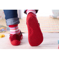 Chaussures cuir Barefoot enfant Be Lenka Joy - Tout rouge