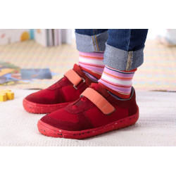 Chaussures cuir Barefoot enfant Be Lenka Joy - Tout rouge