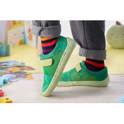 Chaussures cuir Barefoot enfant Be Lenka Joy - Tout vert