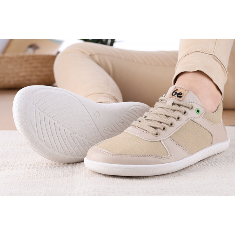 Chaussures Be Lenka Barefoot Basket Champ Végan souples beige 2.0