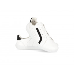 Chaussures cuir Barefoot Be Lenka souples Basket Brooklyn - Blanc & Noir