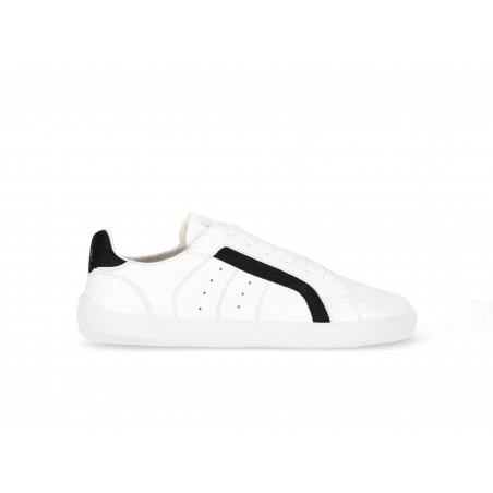 Chaussures cuir Barefoot Be Lenka souples Basket Brooklyn - Blanc & Noir