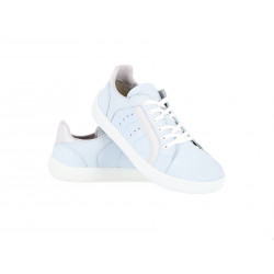 Chaussures cuir Barefoot Be Lenka souples Basket Brooklyn - Bleue & Grise