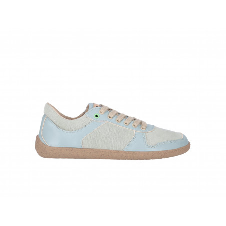 Chaussures cuir Barefoot Be Lenka souples Basket Brooklyn - Bleue sarcelle claire