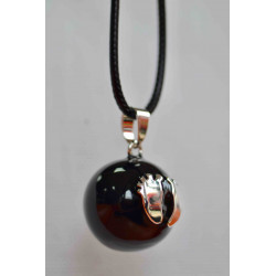 Bola de grossesse, collier avec pendentif Noir, motif pieds bébé