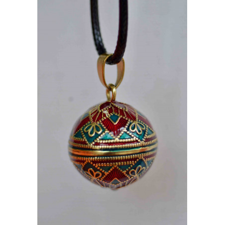 Bola de grossesse, collier avec pendentif multicouleurs