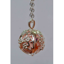 Bola de grossesse, collier avec pendentif Rose cage Arbre à fleurs