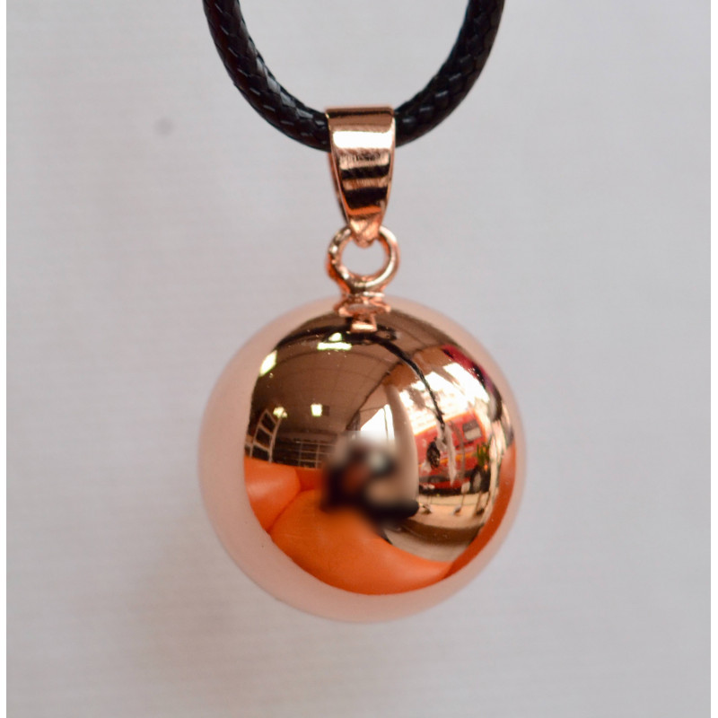 Bola de grossesse, collier avec pendentif couleur Rose métallique