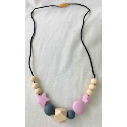 Collier d'allaitement rose