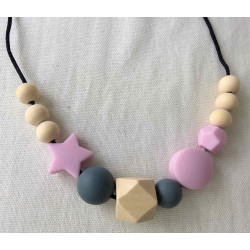 Collier d'allaitement rose