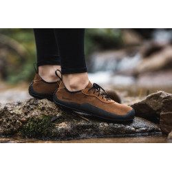 Chaussures cuir Barefoot Be Lenka shoes Trailwalker souples - Marron