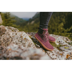 Chaussures cuir Barefoot Be Lenka souples Nevada Neo souples - Burgundy