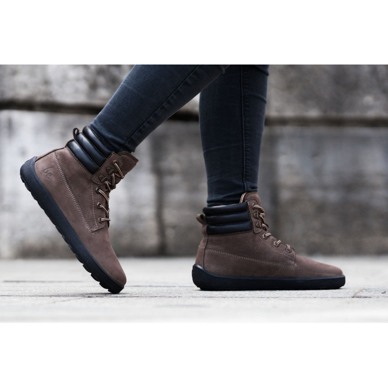 Chaussures cuir Barefoot Boots Be Lenka souples Nevada - Chocolat
