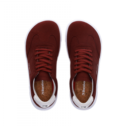 Chaussures cuir barefoot souples Barebarics - Pulsar - Maroon & White