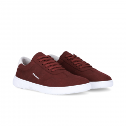 Chaussures cuir barefoot souples Barebarics - Pulsar - Maroon & White