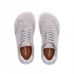 Chaussures cuir barefoot souples Barebarics - Pulsar - Grey & White