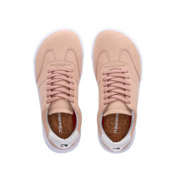 Chaussures cuir barefoot souples Barebarics - Pulsar - Nude Pink & White