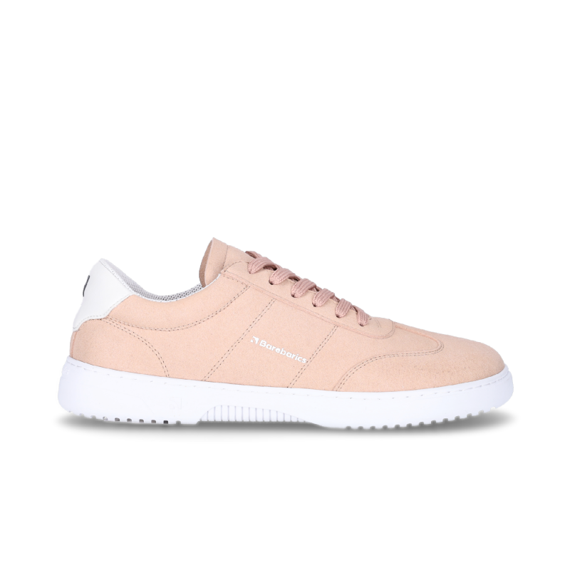 Chaussures cuir barefoot souples Barebarics - Pulsar - Nude Pink & White