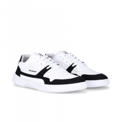 Chaussures cuir barefoot souples Barebarics - Zing - White & Black