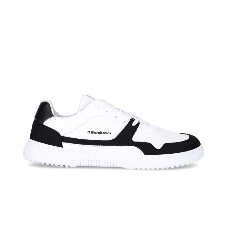 Chaussures cuir barefoot souples Barebarics - Zing - White & Black