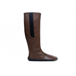 Bottes d'hiver cuir Barefoot Be Lenka souples Sierra Chocolat