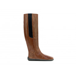Bottes d'hiver cuir Barefoot Be Lenka souples Sierra Marron foncé