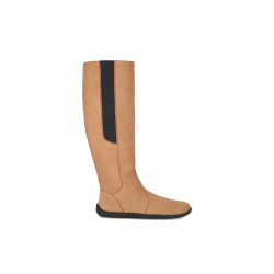 Bottes d'hiver cuir Barefoot Be Lenka Sierra souples Brun clair nubuck